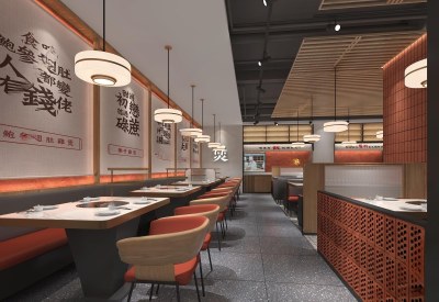 现代鸡煲店3D模型下载